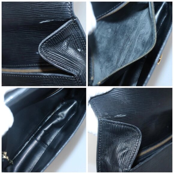 LOUIS VUITTON Epi Saint Cloud GM Shoulder Bag Black Noir - Picture 14 of 15